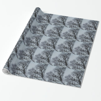 Vluchten in een winterboom cadeaupapier