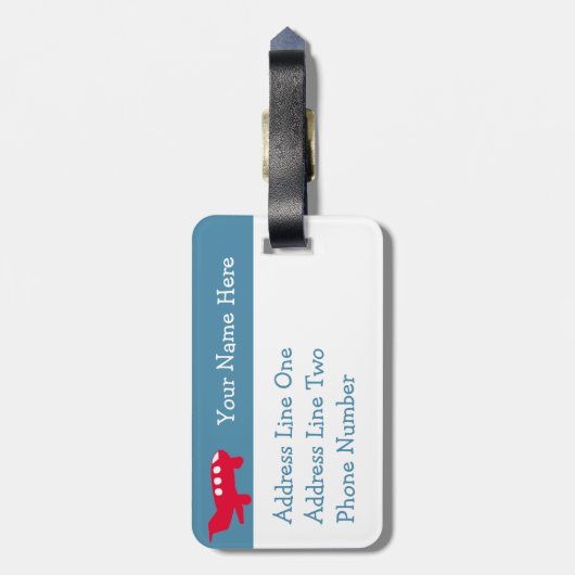 Vluchten, Kiddo. Bagagelabel (Achterkant verticaal)