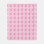 Vluchten met veel flinterbloemen fleece deken (Voorkant)