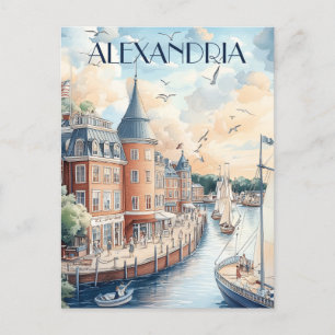 Vluchten naar Alexandria Virginia Briefkaart