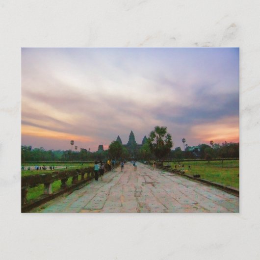 Vluchten naar Angkor Wat, Cambodja Briefkaart (Voorkant)