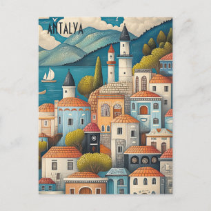 Vluchten naar Antalya Turkiye Briefkaart