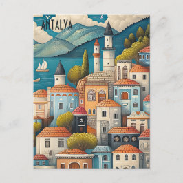 Vluchten naar Antalya Turkiye Briefkaart