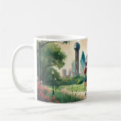 Vluchten naar Dallas Texas Koffiemok (Links)