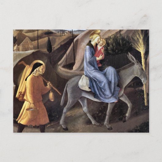 Vluchten naar Egypte door Fra Angelico Briefkaart (Voorkant)