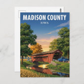 Vluchten naar Madison County Iowa Briefkaart (Voorkant / Achterkant)