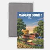 Vluchten naar Madison County Iowa Magneet (Voorkant / Achterkant)