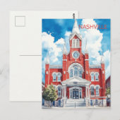 Vluchten naar Nashville Tennessee Briefkaart (Voorkant / Achterkant)