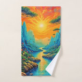 Vluchten naar Natuur Art Design Bad Handdoek (Handdoek)