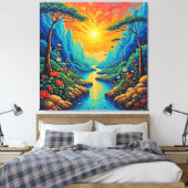Vluchten naar Natuur Art Design Canvas Afdruk (Insitu (Slaapkamer))