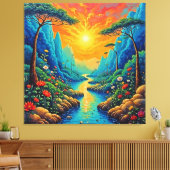 Vluchten naar Natuur Art Design Canvas Afdruk (Insitu (Woonkamer))
