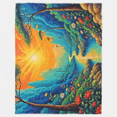 Vluchten naar Natuur Art Design Fleece Deken (Voorkant)