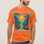 Vluchten naar Natuur Art Design T-shirt (Voorkant)
