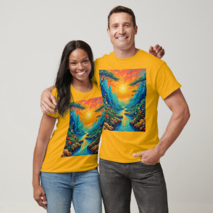 Vluchten naar Natuur Art Design T-shirt
