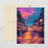 Vluchten naar New Orleans Louisiana Briefkaart (Voorkant / Achterkant)