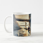 Vluchten naar New York Brooklyn Bridge Koffiemok (Links)