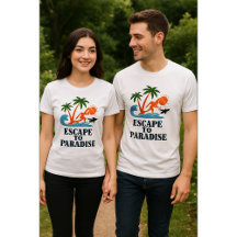 Vluchten naar Paradise T-Shirt | Freefit Tropical 