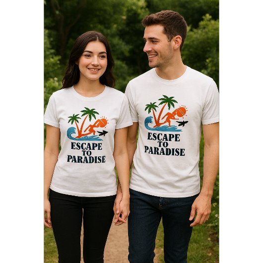 Vluchten naar Paradise T-Shirt | Freefit Tropical