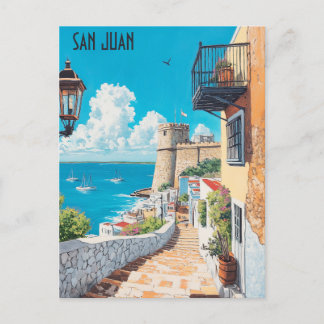 Vluchten naar San Juan Puerto Rico Briefkaart