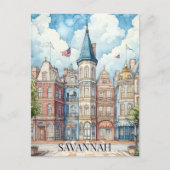 Vluchten naar Savannah Georgia Briefkaart (Voorkant)