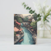 Vluchten naar St. Antonio Texas Briefkaart (Staand voorkant)