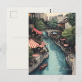 Vluchten naar St. Antonio Texas Briefkaart (Voorkant / Achterkant)