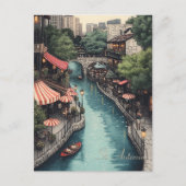 Vluchten naar St. Antonio Texas Briefkaart (Voorkant)