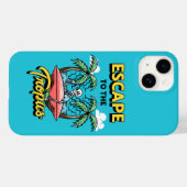 Vluchten naar Tropics Skeleton Surf Case-Mate iPhone Case (Achterkant (horizontaal))