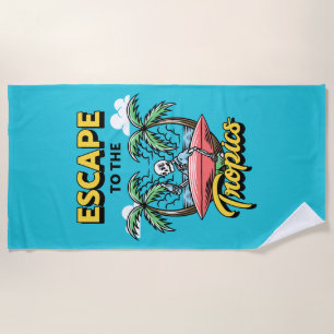 Vluchten naar Tropics Skeleton Surf Strandlaken