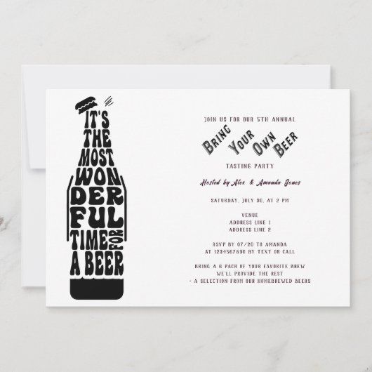 Vluchten van bierproeverij Breng je eigen bierfees Kaart (Voorkant)