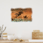 VLUCHTEN VAN FANCY AFDRUKTE POSTER (Keuken)