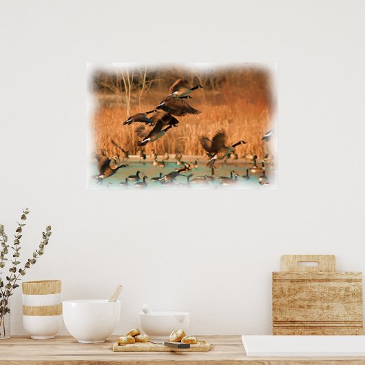 VLUCHTEN VAN FANCY AFDRUKTE POSTER (Keuken)