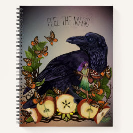 Vluchten van Fantasie Raven Faery Kunst schetsboek Notitieboek