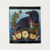 Vluchten van Fantasie Raven Fee Wandkleed (Voorkant)