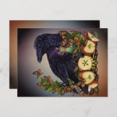 Vluchten van Fantasy Raven Faery Art Briefkaart (Voorkant / Achterkant)