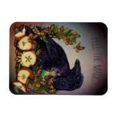 Vluchten van Fantasy Raven Faery Art Briefkaart Magneet (Horizontaal)