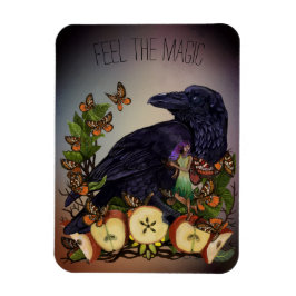 Vluchten van Fantasy Raven Faery Art Briefkaart Magneet