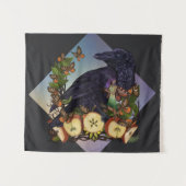 Vluchten van Fantasy Raven Faery Art Wandkleed (Voorkant (horizontaal))