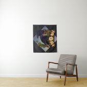 Vluchten van Fantasy Raven Faery Art Wandkleed (In situ)