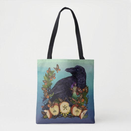 Vluchten van Fantasy Raven Faery Tote Bag (Voorkant)