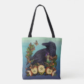Vluchten van Fantasy Raven Faery Tote Bag (Achterkant)