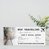 Vluchten van Miss naar Mrs Ticket Vrijgezellenfees Kaart (Staand voorkant)