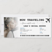 Vluchten van Miss naar Mrs Ticket Vrijgezellenfees Kaart (Voorkant)