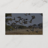 Vluchten van watervogels afkomstig van wetland in  visitekaartje (Achterkant)