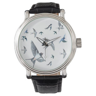 Vluchten van zwaluwen in de vlucht horloge