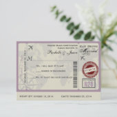 Vluchticket Huwelijk RSVP Kaartje (Staand voorkant)