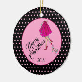 Vluchtig kerstkeramisch Ornament (Links)