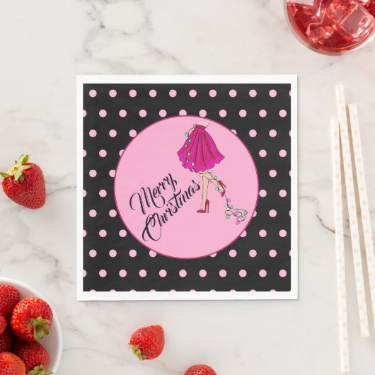 Vluchtig kerstpapier Napkin Servet (Insitu)