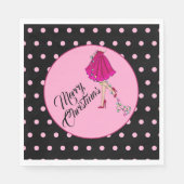 Vluchtig kerstpapier Napkin Servet (Voorkant)