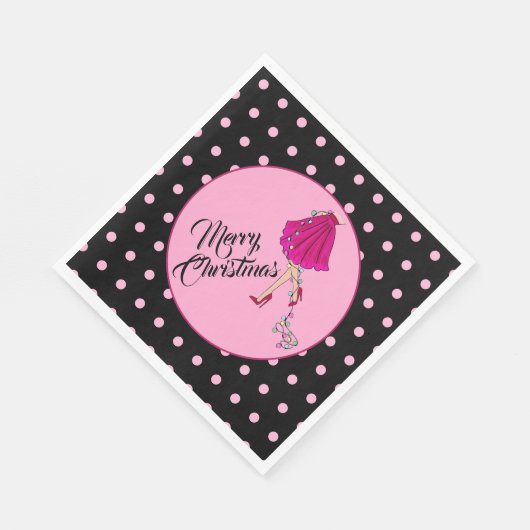 Vluchtig kerstpapier Napkin Servet (Hoek)